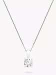 Mogul 18ct White Gold Round Brilliant Solitaire Diamond Pendant Necklace, 0.75ct