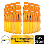 Lucozade Energy Orange Sparkling Energy Drink Powered By Glucose, 24x380ml