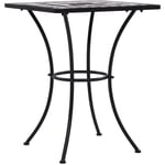 INLIFE Table de bistro mosaïque Noir et blanc 60 cm Céramique