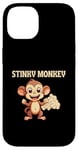 Coque pour iPhone 14 Stinky Monkey Farts Funny Kids Men Women