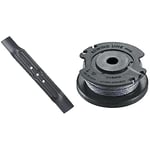 Lame de rechange Bosch - Accessoire pour tondeuse rotative Rotak 32/320/ et 32 Ergoflex (32cm) & Fil pour Coupe Bordure - 4m de Fil de 1,6mm de diamètre F016800569