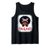 England girl messy bun black women soccer girl Tank Top