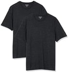 Amazon Essentials Men's T-Shirt Regular-Fit Short-Sleeve Crewneck, Pack of 2, Charcoal Heather, 4XL Plus