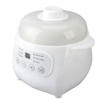 200W Mini Ceramic Stew Cooker 1L Capacity Electric Slow Cooker Porridge Soup