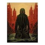 Cthulhu Awakens H.P. Lovecraft Mythos Arkham Horror Yog-Sothoth Artwork Painting Unframed Wall Art Print Poster Home Decor Premium