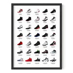 HAUS AND HUES Jordan Sneaker Posters for Guys - Michael Jordan Shoe Cool Wall Art for Bedroom, Dope Hypebeast Sneakerhead Room Decor, (12”x16” UNFRAMED)