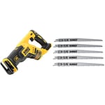 DEWALT DCS367N Brushless XR Compact Reciprocating Saw, Multi & DT2352-QZ Reciprocating Blades, One Size, Set of 5 Pieces