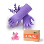 Gants De Ménage Avec Doublure, Gants De Nettoyage¿Gants De Vaisselle En Tpe Pour Cuisine, Salle De Bain, Jardin, Sans Latex, Super Épais