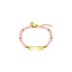 Prinzessin Lillifee Bracelet d'identification en acier inoxydable Filles Enfants Bijoux de bras, avec quartz, 12+2 cm, Or, Livré dans une boîte cadeau de bijoux, 2033366