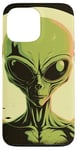 Coque pour iPhone 13 Pro Max Tête d'extraterrestre verte mignonne visage OVNI || Alien