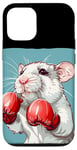 iPhone 13 Pro Boxing White Rat Statement for Standout Costume with Gloves Case