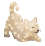 Christmas Cat LED Outside Lights Acrylic Figure Konstsmide Outdoor Decoration