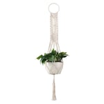 Panier tissé,jardinière Suspendue Panier Fleurs Suspendu,Panier Suspension Plante en macramé,Fleur en Filet,Coton,Coton tissé Beige pour décoration intérieure Porte-Fleur Jardin