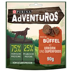 PURINA Adventuros Lot de 6 friandises pour Chien Riches en protéines avec Buffle, Urine et superaliments, 6 x 90 g