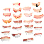 24pcs Funny Fangs Teeth Favors Teeth Fangs Fake Tooth Fake Teeth Fake Dentures