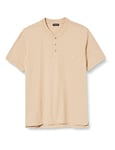 Emporio Armani Men's Eagle Patch Short Sleeve Polo Shirt, Sand Yellow, XXL