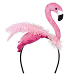 Boland 52565 - Serre-tête flamant rose, coiffe, peluche, tiare, costume, déguisement, fête de thème, carnaval (Lot de 2)