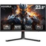 KOORUI 23.8 Pouces Gaming Écrans PC, 2K Ecran QHD(2560 * 1440p), Moniteur PC Vertical Adaptive Sync (Nano-IPS, 1ms,165hz, Eye Care, HDR 10, 100% SRGB, VESA 100x100mm, réglable en Hauteur)- GP01