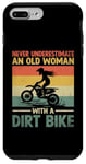 iPhone 7 Plus/8 Plus Never Underestimate An Old Woman With Dirt Bike Motocross Case