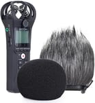 Zoom H1N Recorder Foam & Furry Indoor/Outdoor Windscreen Muff, Pop Fi