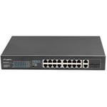 LANBERG Switch 16X 100MB Poe+/2X 1GB/1X SFP Rack 19 Inch No GESTIONADO Gigabit ETHERNET 250W