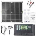 DEWIN Kit de Panneau Solaire 30W Contrôleur de Chargeur de Batterie 12V 100A pour Voiture RV Caravane Bateau