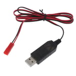 Usb till 2pin Jst 2.54mm laddare för 3.7v uppladdningsbart litiumbatteri [GGL] Left negetive right postive