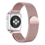 Apple Watch 41mm Series 9 Armband Milanese Loop, rosa guld