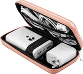 Organisateur Accessoires Électroniques, Etui Pour Disque Dur Externe 2,5"" Pochette Voyage Portable Résistant Aux Chocs Étui De Transport Organiseur De Eva Sac De Power Bank Étui Sac Or Rose