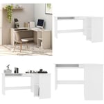 Vidaxl - Bureau d'angle en forme de l Blanc 120x140x75 cm - bureau d'angle - bureaux d'angle - Home & Living - Blanc