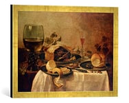 Kunst für Alle 'Encadré Image de Willem Claesz. Heda Still Life with Fruit Pie, 1635, d'art dans Le Cadre de Haute qualité Photos Fait Main, 60 x 40 cm, Or Raya