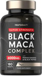 180 Vegan Tablets Maca Root Capsules 6000mg  High Strength Black Complex