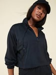 Girlfriend Collective Women's Training Hummingbird Half Zip Windbreaker - Black, Black, Size Xs, Women