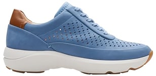 Clarks Women's Tivoli Grace Sneaker, Blue Nubuck, 7.5 UK