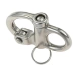 1pc Stainless Steel 316 Snap Hook 35mm/69mm Fixed Eye Shackle Anchor Quick Release Spring Ring Rigging Pin Sailboat Hardware - Type 69mm