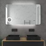 Aurlane - Miroir salle de bain led auto-éclairant 120x70x4cm - atmosphere plus 120