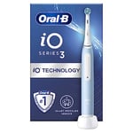 Oral-B iO3 Electric Toothbrush For Adults, Mothers Day Gifts For Her / Him, 1 Toothbrush Head, 3 Modes With Teeth Whitening, 2 Pin UK Plug, Blue