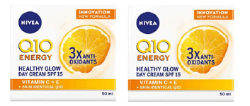 2 x Nivea Q10 Energy Healthy Glow Day Cream SPF15 (2 X 50ml)