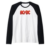 AC/DC Rock Music Band Dark Red Logo Manche Raglan