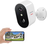 1080P Wireless Outdoor Security Camera, Battery Operated, PIR Motion Detection,