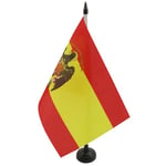 Drapeau de table Espagne 1977-1981 21x14cm - PETIT Drapeaux DE BUREAU espagnol ancien 14 x 21 cm - AZ FLAG