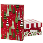 Hallmark Boîte Cadeau de Noël de qualité supérieure 14.25" Long x 9.5" Wide x 2" Deep Lot de 12