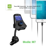 M7 Bluetooth Car Music Player FM Transmitter Dual USB Charger Adapter