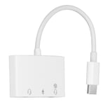 Kuulokkeiden jakaja 3 in 1 USB-C Transfer Double 3,5 mm AUX Audio kuulokeadapteri Type C pikalatausportilla