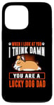 Coque pour iPhone 13 Pro Max Corgi You Are A Lucky Dog Dad Funny Puppy Dogs Lovers