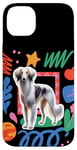 Coque pour iPhone 14 Plus Chien Saluki au design ludique