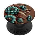 Beau motif floral cowgirl occidental. PopSockets PopGrip Adhésif