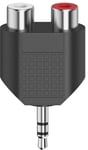 Hama audio adapteri (2 x RCA - 3,5 mm liitäntä)