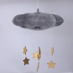 magnifique de lune et d'etoile en coton mobile suspendus decoration murale Accessoires photo Decor chambre d'enfant Gris