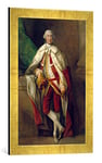 'Image encadrée de Thomas Gainsborough "Portrait James, 8 comte de Abercorn Impression d'art dans le cadre de haute qualité Photos fait main, dans la robe d'un Pairs Écossais,, 40 x 60 cm, Doré Raya